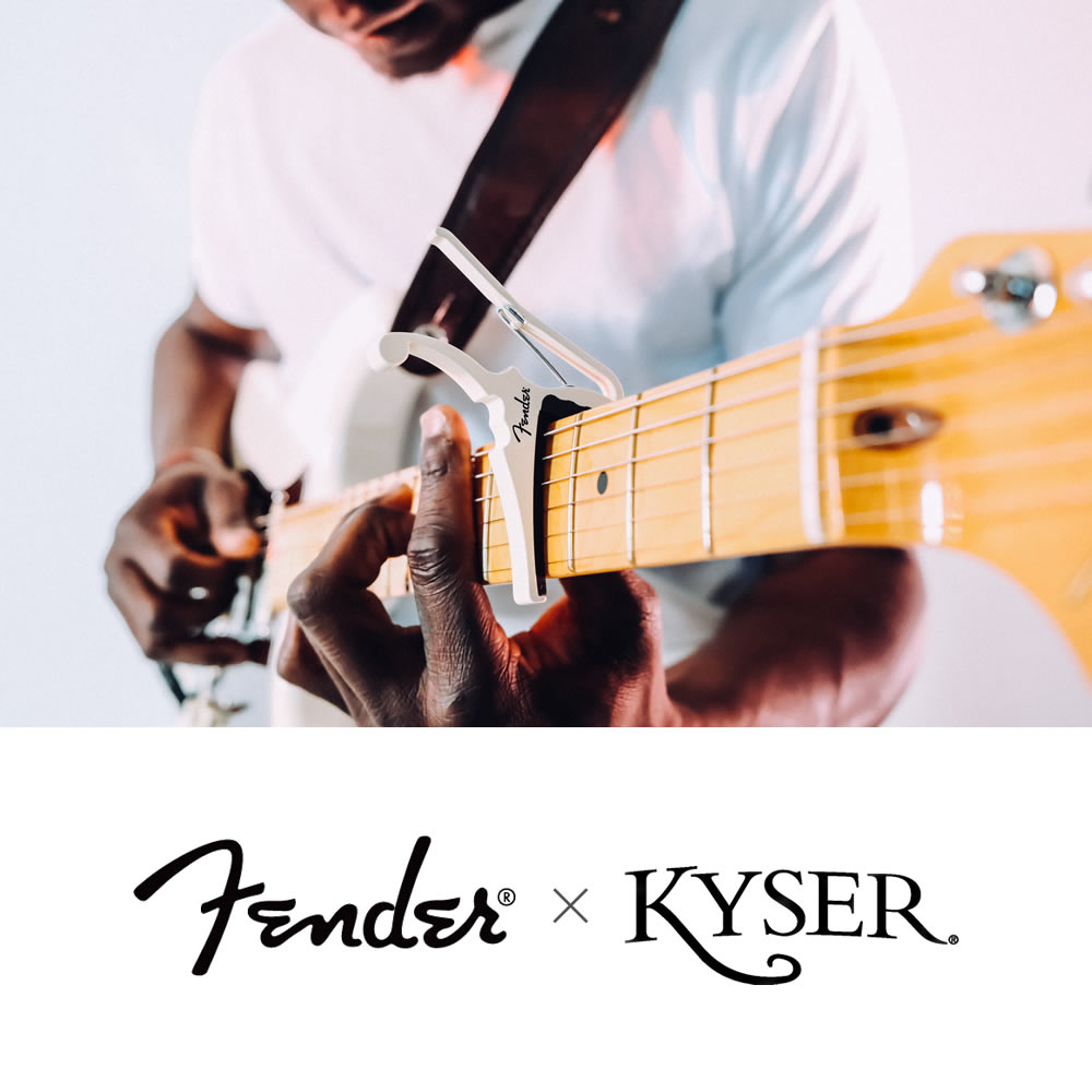 Kyser x Fender コラボ・カポタスト クラシックカラー KGEF シリーズ【カイザー カポ Classic Color QUICK-CHANGE ELECTRIC CAPO エレキギター用】【ゆうパケット対応】