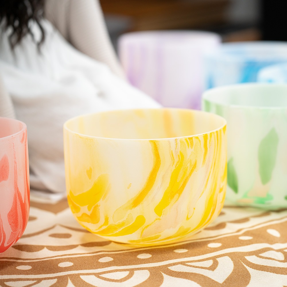 MEINL Sonic Energy マーブル・クリスタル・シンギングボウル 10インチ クラウンチャクラ MCSB10B【マイネル ソニックエナジー MARBLE CRYSTAL SINGING BOWL ヨガ ヒーリング 瞑想 サウンドバス ウェルネス メンタルヘルス 音浴 癒し】