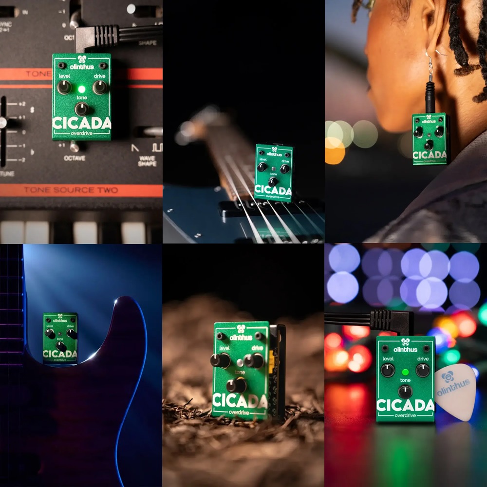 【ピック10枚セット付き！ 】CICADA (シカダ) オーバードライブ 【 olinthus オリンサス シケーダ シケイダ TS系 歪み 世界最小 ペダル エフェクター 】