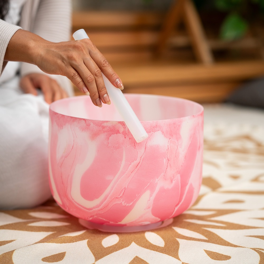 MEINL Sonic Energy マーブル・クリスタル・シンギングボウル 10インチ ルートチャクラ MCSB10C 【 マイネル ソニックエナジー MARBLE CRYSTAL SINGING BOWL ヨガ ヒーリング 瞑想 サウンドバス ウェルネス メンタルヘルス 音浴 癒し 】