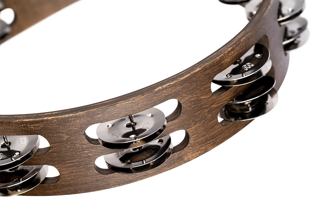 MEINL Percussion タンバリン TRADITIONAL WOOD SERIES ステンレス・スチール製ジングル(2rows) TA2WB【マイネル パーカッション ウッドタンバリン 10