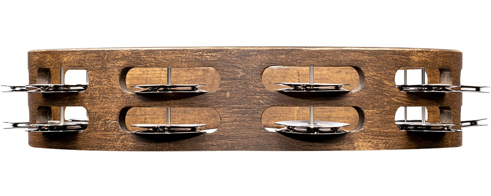 MEINL Percussion タンバリン TRADITIONAL WOOD SERIES ステンレス・スチール製ジングル(2rows) TA2WB【マイネル パーカッション ウッドタンバリン 10