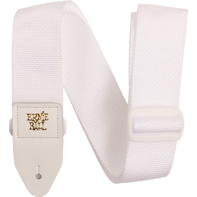 ERNIE BALL ギターストラップ WHITE & WHITE #5350 POLYPRO STRAP 【アーニーボール ポリプロストラップ】【ゆうパケット対応】