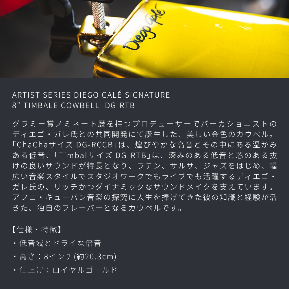 MEINL Percussion  カウベル Artist Series ディエゴ・ガレ シグネチャーモデル Timbale Cowbell DG-RTB 【 マイネル パーカッション ディエゴゲイル ディエゴガレ ティンバルカウベル DGRTB 】