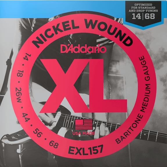 D'Addario ダダリオ エレキギター弦 Baritone-Medium EXL157【ニッケル