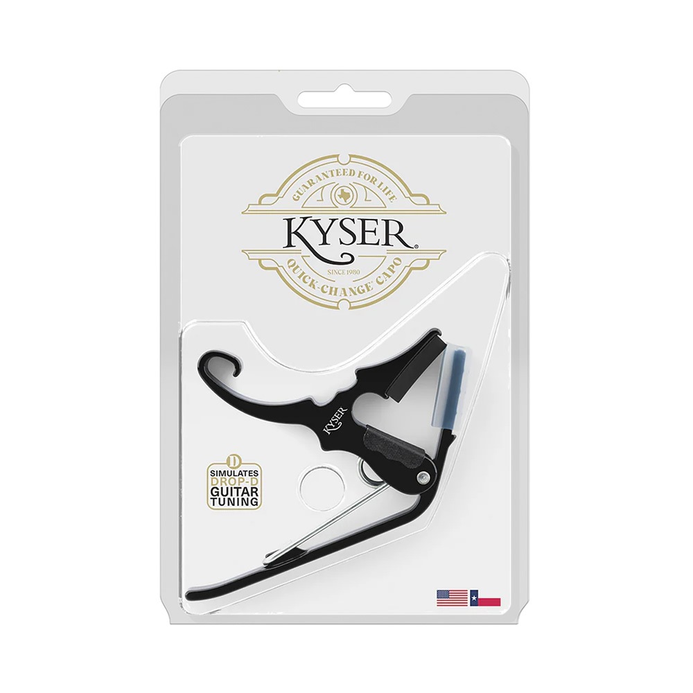 Kyser パーシャル・カポタスト Quick-Change  KG3BA 【 カイザーカポ ショートカットパーシャルカポタスト Short Cut Partial Guitar Capo 】 【ゆうパケット対応】