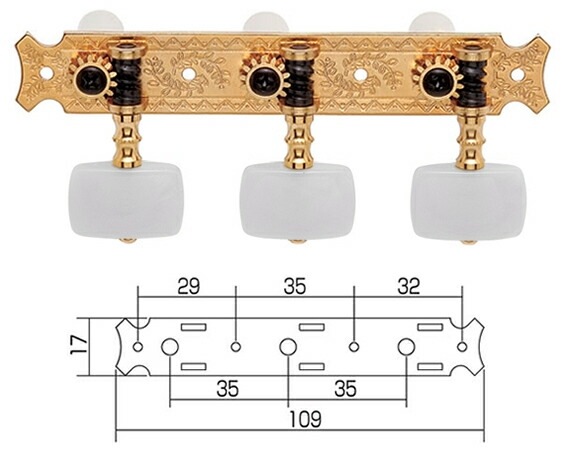 GOTOH ペグ 35G620EW/GG【クラシックギター用ゴトー・ペグ