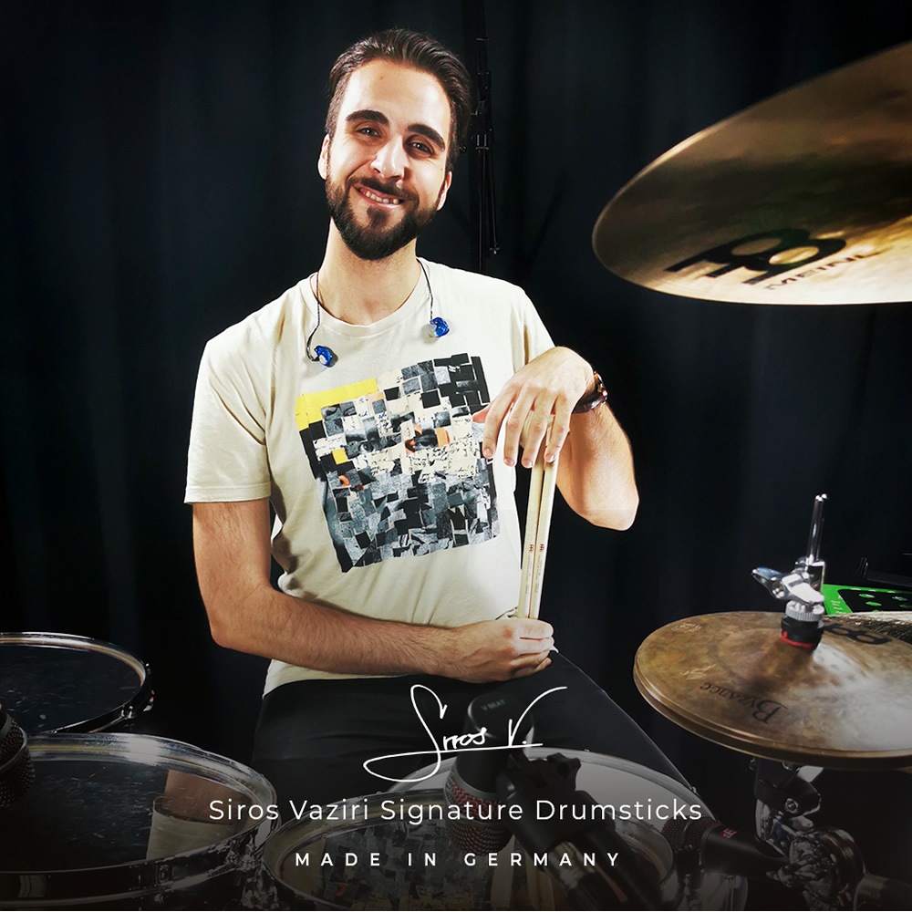 MEINL Stick & Brush ドラムスティック SIROS VAZIRI SIGNATURE アメリカンヒッコリー SB608【マイネル Hybridチップ シロス・ヴァズィーリー シグネチャー】