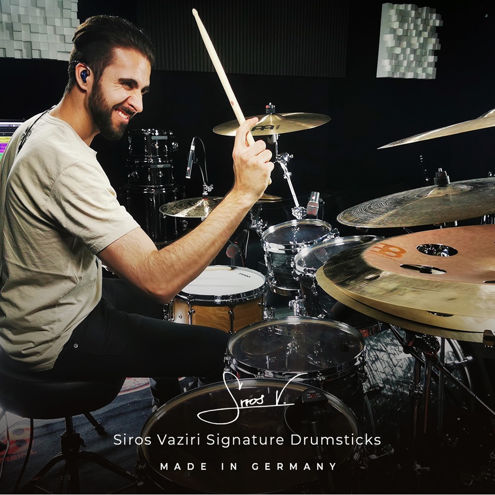 MEINL Stick & Brush ドラムスティック SIROS VAZIRI SIGNATURE アメリカンヒッコリー SB608【マイネル Hybridチップ シロス・ヴァズィーリー シグネチャー】