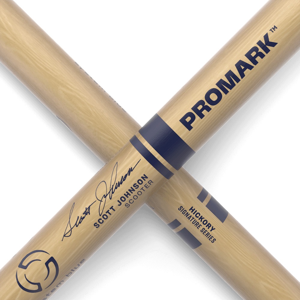 PROMARK スネアスティック ヒッコリー Scott Johnson Signature TXDC27W Scooter 【 1ペア2本 】【 プロマーク ドラムスティック マーチングスティック パーカッション ドラマー スコットジョンソン System Blue 】