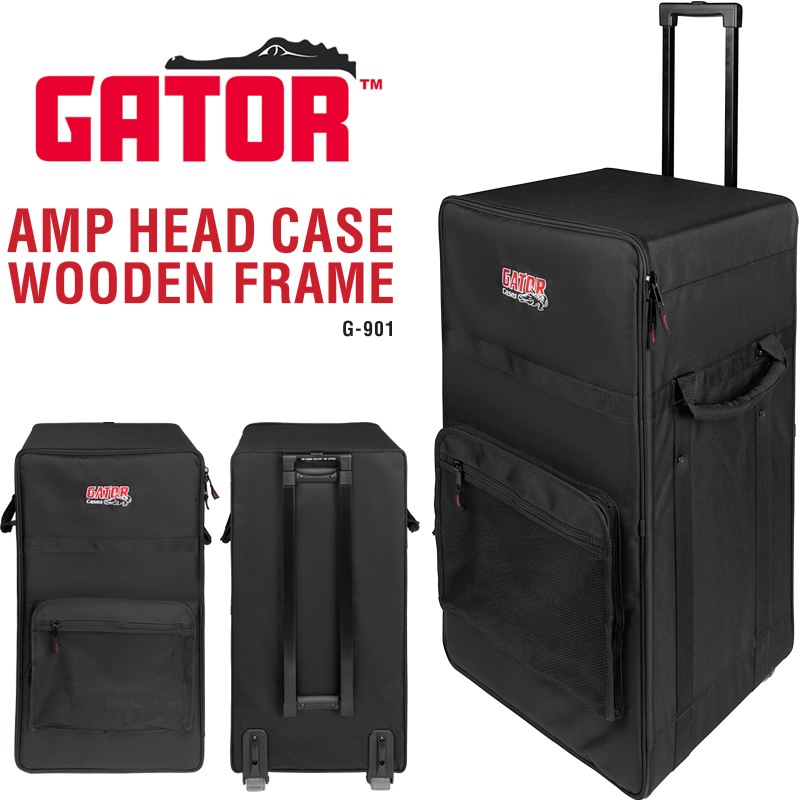 Gator Cases アンプヘッド用ケース キャリーハンドル・ホイール付き G-901 【 ゲーターケース アンプケース アンプバッグ 木製フレーム バリスティックナイロン製 G901 】