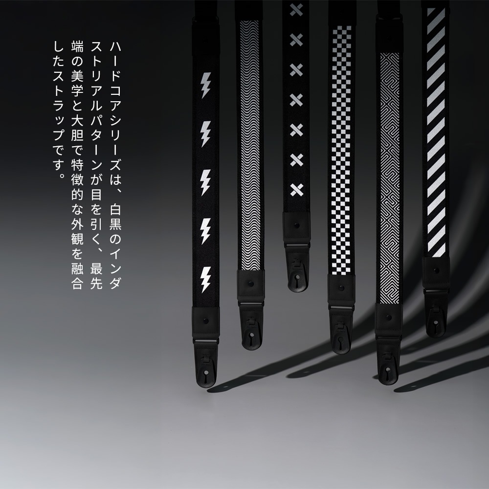basiner ギターストラップ DURA GUITAR STRAP VITALGRIP ハードコアシリーズ 【 ベイシナー ギター・ベースストラップ ロック構造 HARDCORE 6デザイン 】＊