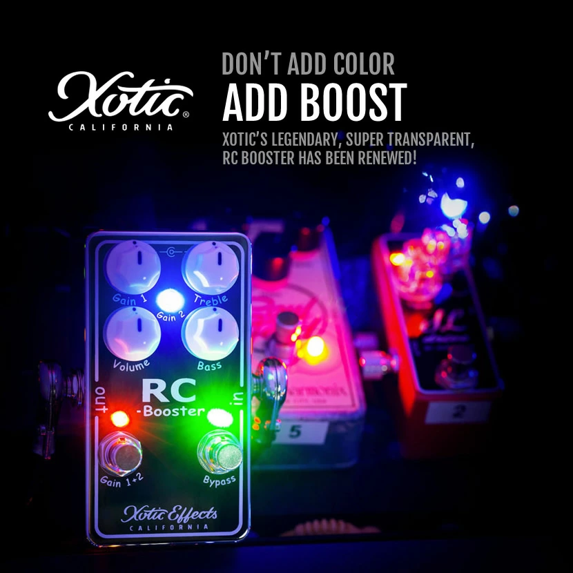 RC BOOSTER V2 Xotic ブースター 【 RCB-V2 エキゾチック RCブースター Version 2 エフェクター 】【ピック10枚セット付き！ 】