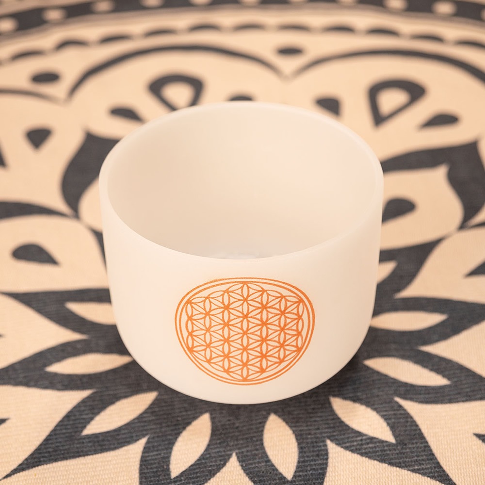 MEINL Sonic Energy クリスタルシンギングボウル 8インチ フラワーオブライフ PCSB8FOL 【 マイネル ソニックエナジー CRYSTAL SINGING BOWLS ヨガ ヒーリング 瞑想 サウンドバス スピリチュアル ウェルネス 音浴 神聖幾何学模様 】