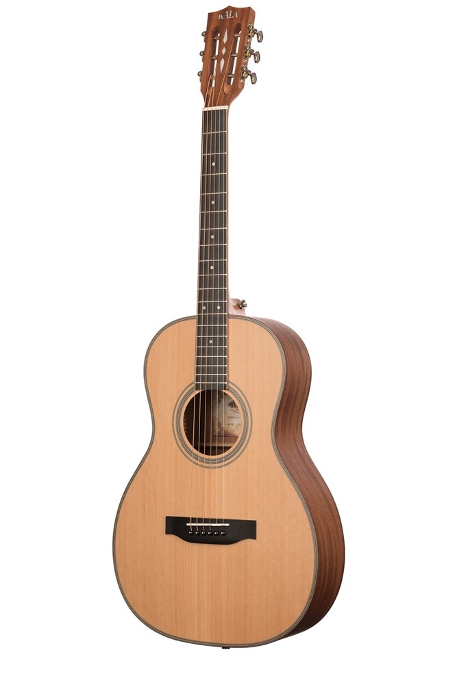 KALA カラ アコースティックギター Solid Cedar Top Parlor Guitar Series ソリッドシダートップ パーラータイプ KA-GTR-PLR_W/BAG (ケース付属) 【大型荷物】