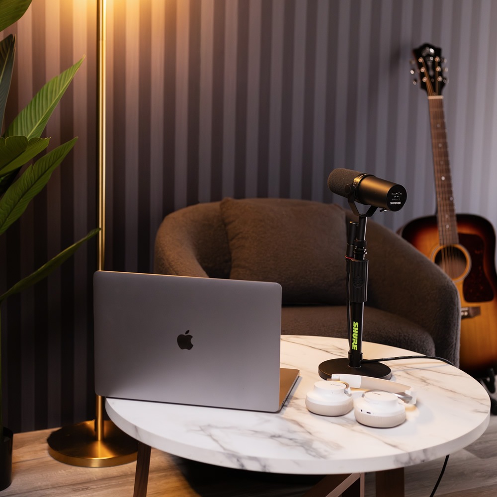 Shure by Gator 卓上マイクスタンド ストレートタイプ 丸型ベース SH-DESKTOP1 【 シュア ゲーター ダイナミックマイク コンデンサーマイク SHDESKTOP1 】