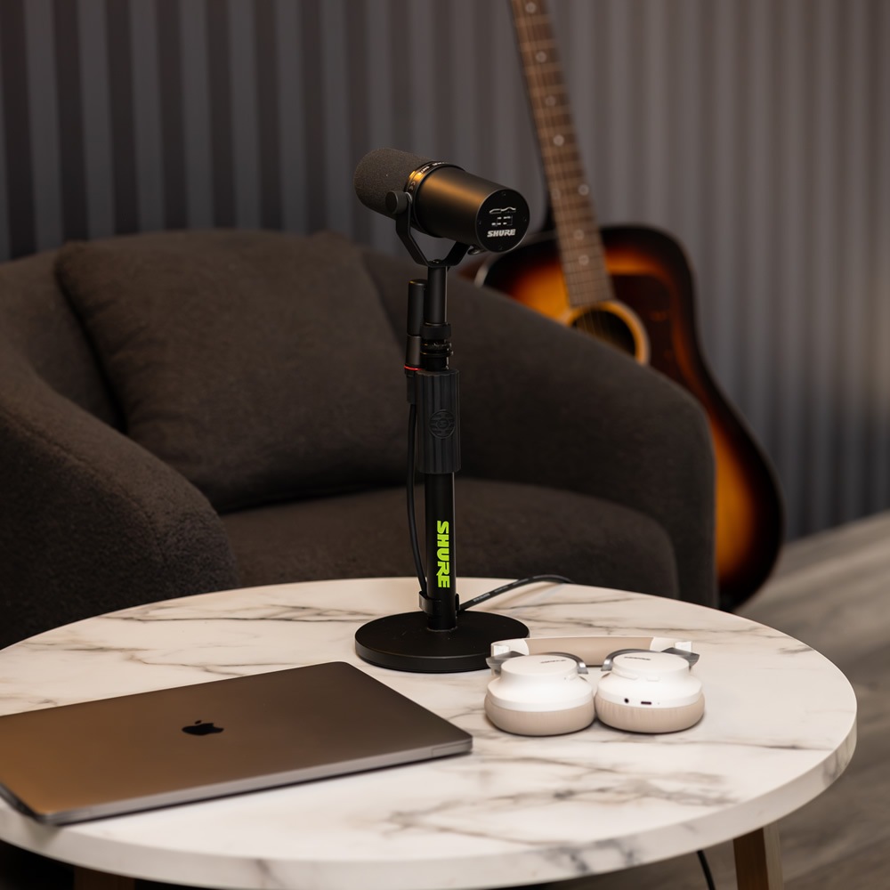Shure by Gator 卓上マイクスタンド ストレートタイプ 丸型ベース SH-DESKTOP1 【 シュア ゲーター ダイナミックマイク コンデンサーマイク SHDESKTOP1 】