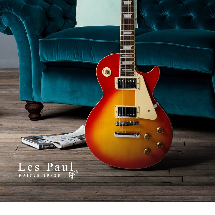 エレキギター レスポールタイプ Maison LP-28 リミテッドセット 【初心者セット 入門セット LP28 初心者】【大型荷物】