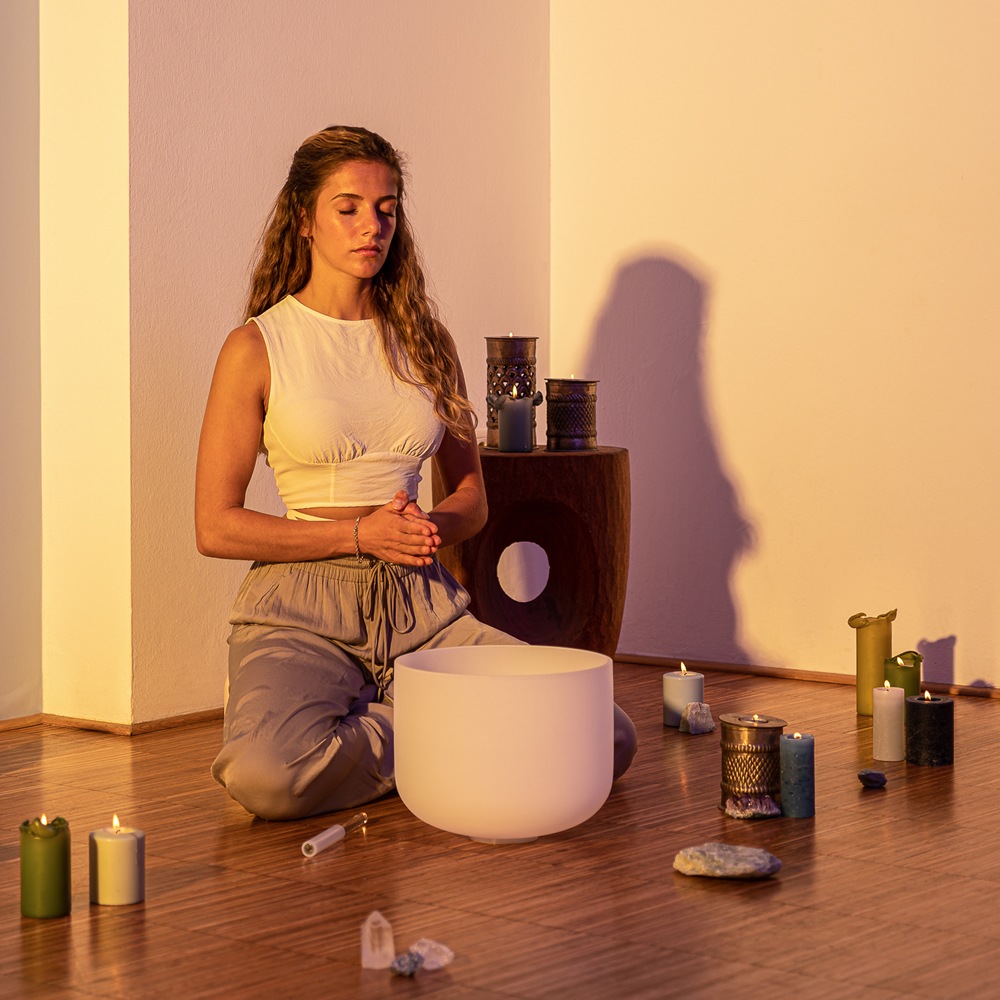 MEINL Sonic Energy クリスタル・シンギングボウル 12インチ ネイヴルチャクラ CSB12E【マイネル ソニックエナジー CRYSTAL SINGING BOWL ヨガ ヒーリング 瞑想】