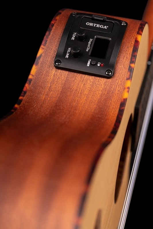 ORTEGA (オルテガ) テナーウクレレ BONFIREシリーズ RU5CE-TE (ケース付) 【スプルーストップ カッタウェイ エレキ仕様】