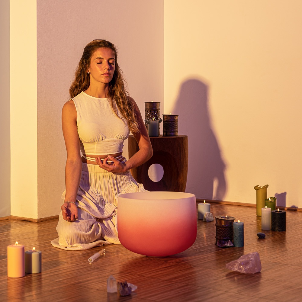 MEINL Sonic Energy クリスタル・シンギングボウル カラーフロストシリーズ 14インチ ルートチャクラ CSBC14C【マイネル ソニックエナジー CRYSTAL SINGING BOWL ヨガ ヒーリング 瞑想】