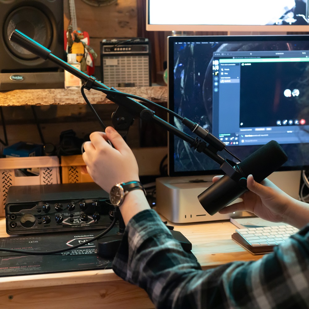 Shure by Gator 卓上マイクスタンド ブームタイプ 角型ベース SH-DESKTOP2 【 シュア ゲーター ダイナミックマイク コンデンサーマイク SHDESKTOP2 】