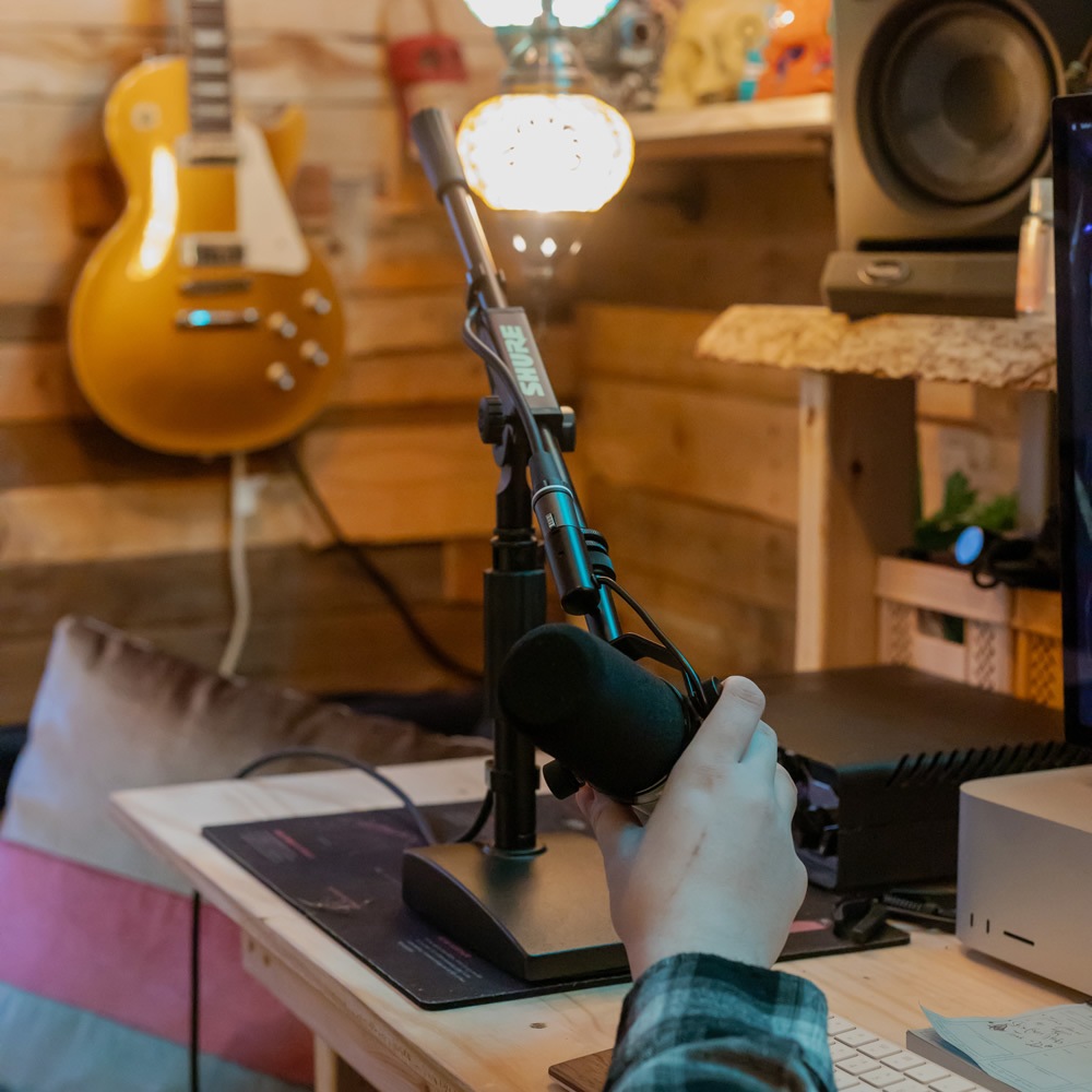 Shure by Gator 卓上マイクスタンド ブームタイプ 角型ベース SH-DESKTOP2 【 シュア ゲーター ダイナミックマイク コンデンサーマイク SHDESKTOP2 】