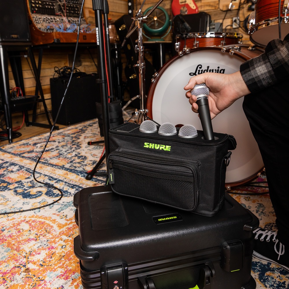 Shure by Gator マイクバッグ 最大4本収納 SH-MICBAG04 【 シュア ゲーター ダイナミックマイク ハンドマイク SHMICBAG04 】