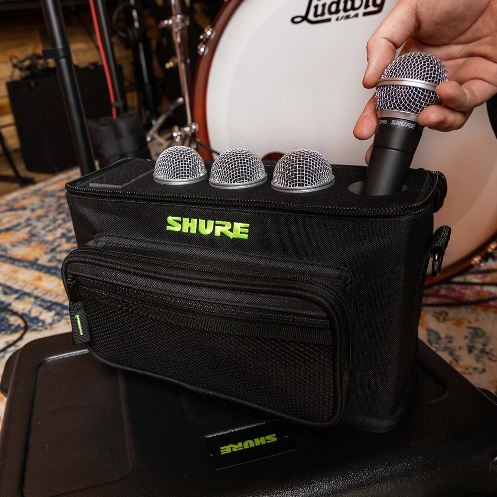 Shure by Gator マイクバッグ 最大4本収納 SH-MICBAG04 【 シュア ゲーター ダイナミックマイク ハンドマイク SHMICBAG04 】