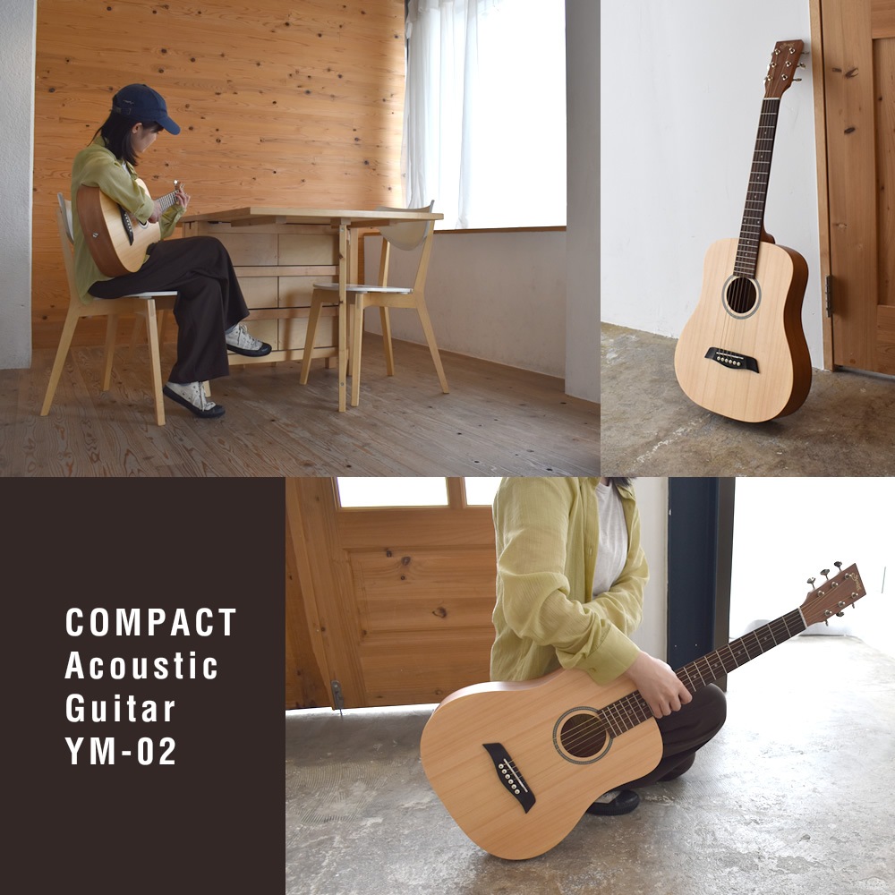 S.Yairi コンパクトエレクトリックアコースティックギター YM-02E 入門セット 【 ヤイリ YM02E YM02 ミニギター エレアコ 】【大型荷物】