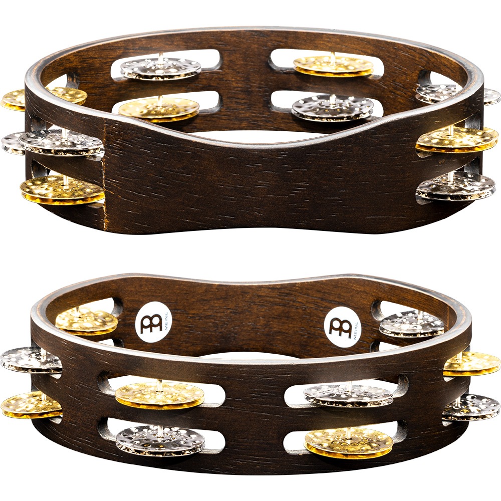 MEINL Percussion タンバリン コンパクトウッド・シリーズ Nickel Plated Steel/Solid Brass Jingles 2rows CTA2VM-WB 【マイネル パーカッション 8インチ(約20cm)】