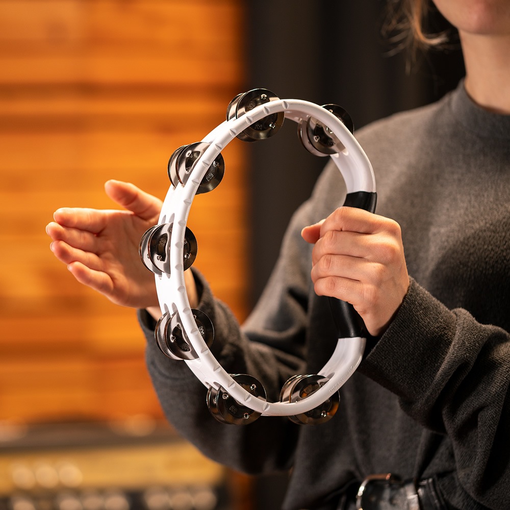 MEINL Percussion タンバリン Headliner Series ABS樹脂フレーム 2Row ステンレス・スチールジングル HTMT1WH【マイネル パーカッション Tambourine】