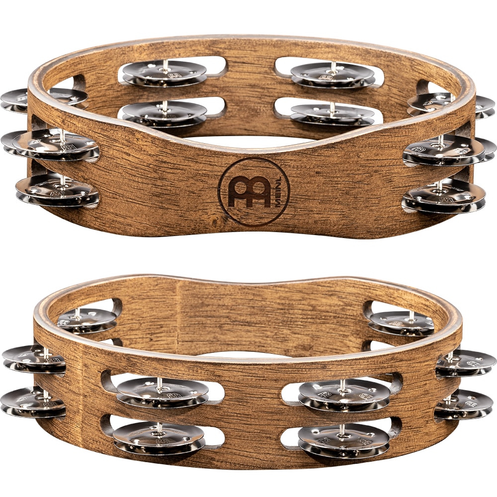 MEINL Percussion タンバリン コンパクトウッド・シリーズ Stainless Steel 2rows CTA2WB【マイネル パーカッション 8インチ(約20cm)】