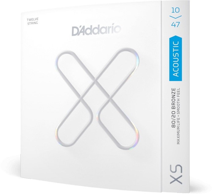 D'Addario アコースティックギター弦 XSABR1047-12 12弦 Light 010-047［ダダリオ アコギ コーティング 80/20 ブロンズ]【ゆうパケット対応】