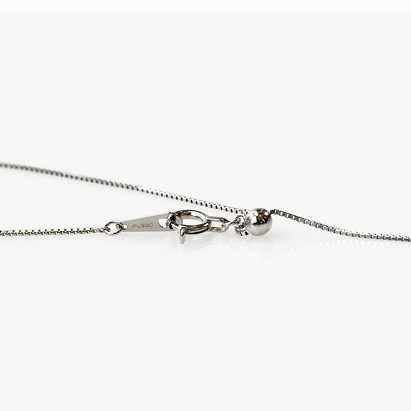 プラチナ(Pt850) ピンスライドネックレス45cm