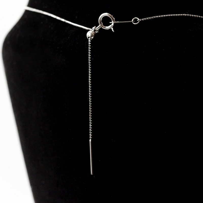 プラチナ(Pt850) ピンスライドネックレス45cm