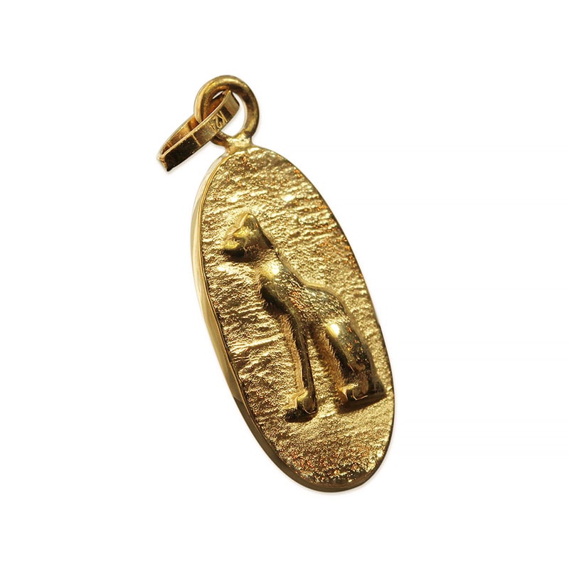 【K24 純金】バステト ペンダントトップ 【送料無料】２４金 ゴールド 地金ネックレス 純金トップ 純金ネックレス ゴールドネックレス 代引手数料無料 品質保証書 ジュエリー ギフト 男女兼用 贈り物 ご褒美 チェーンなし トップのみ bastet pendant top