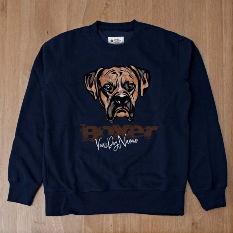 SAKURA DOGWARE FACTORY 名入れ　ユニセックス　クルーネックスウェット　トレーナー　ボクサー