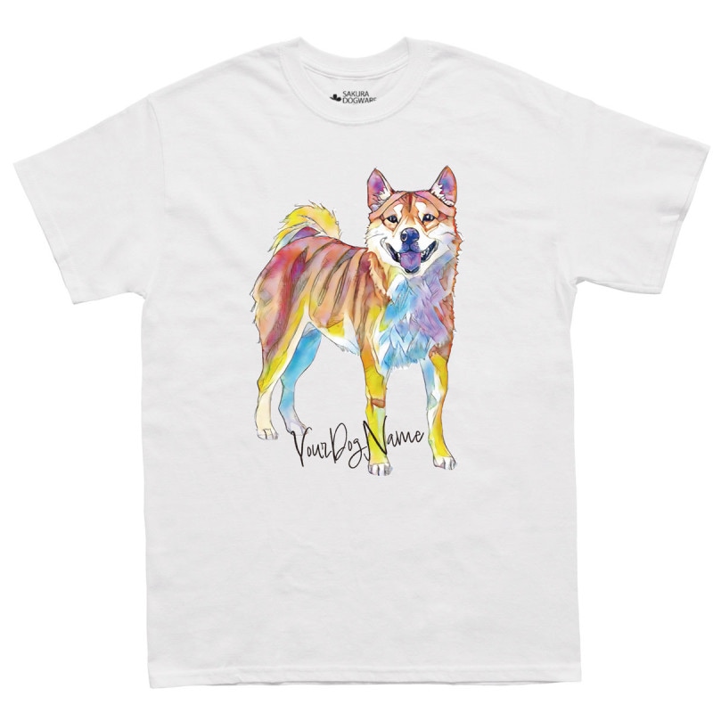 SAKURA DOGWARE FACTORY 名入れ　ユニセックス　Tシャツ　　柴犬　6022