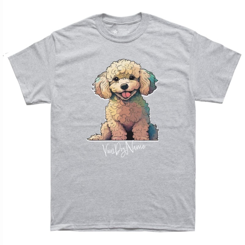 SAKURA DOGWARE FACTORY 名入れ　ユニセックス　Tシャツ　トイプードル　6025