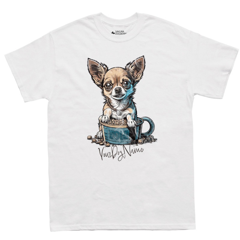 SAKURA DOGWARE FACTORY 名入れ　ユニセックス　Tシャツ チワワ　6027