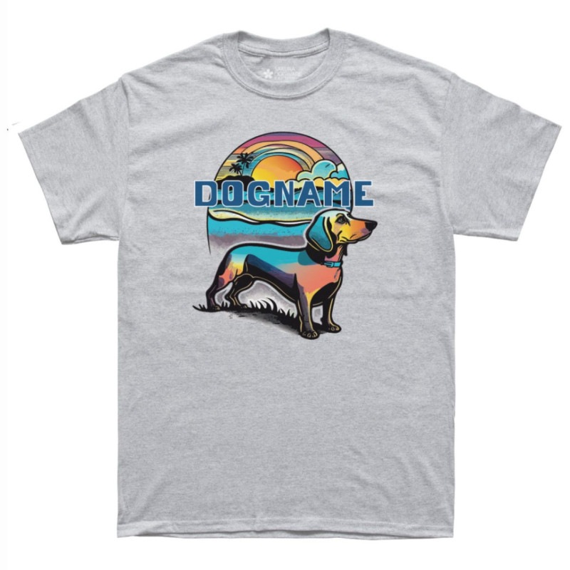 SAKURA DOGWARE FACTORY 名入れ　ユニセックス　Tシャツ ダックスフンド　6029