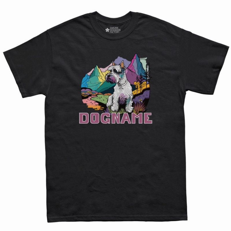 SAKURA DOGWARE FACTORY 名入れ　ユニセックス　Tシャツ　ミニチュアシュナウザー　6030