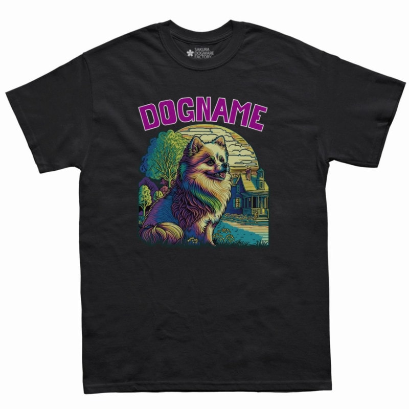 SAKURA DOGWARE FACTORY 名入れ　ユニセックス　Tシャツ　ポメラニアン　6032
