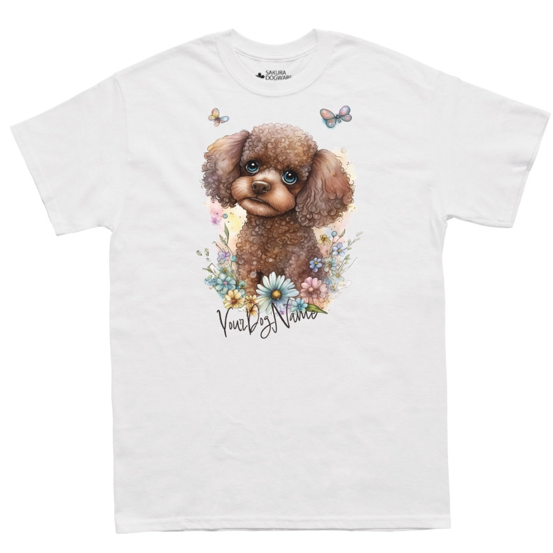 SAKURA DOGWARE FACTORY 名入れ　ユニセックス　Tシャツ　トイプードル　6040