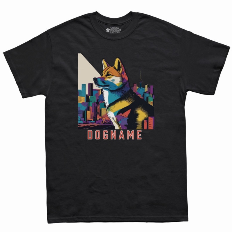 SAKURA DOGWARE FACTORY 名入れ　ユニセックス　Tシャツ　柴犬 6042
