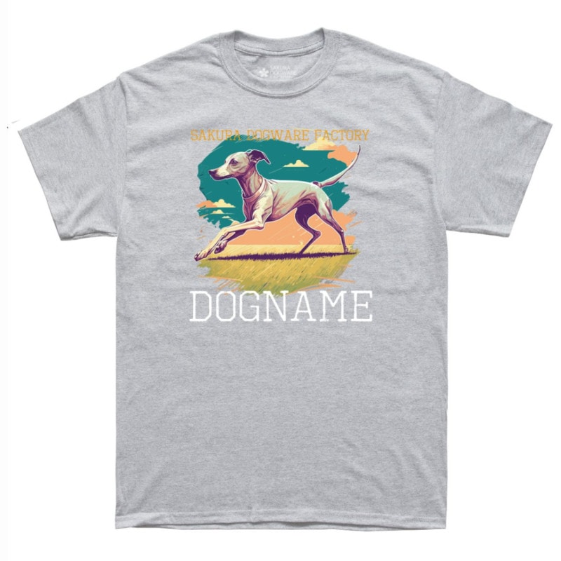 SAKURA DOGWARE FACTORY 名入れ　ユニセックス　Tシャツ　イタグレ　イタリアン・グレイハウンド 6043