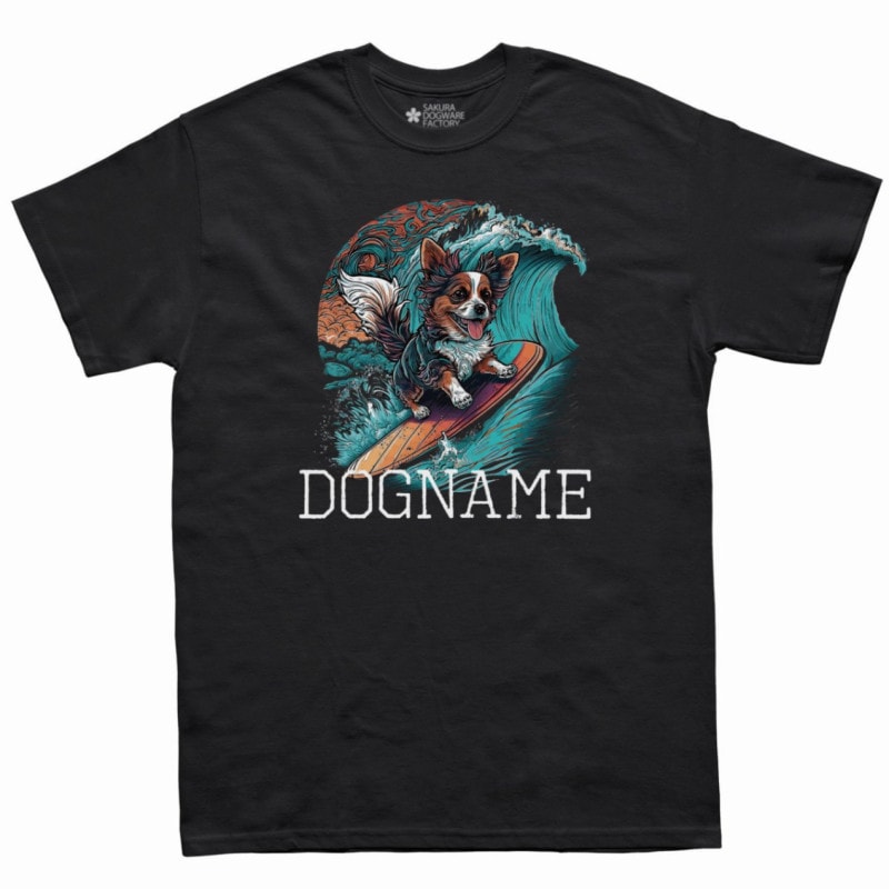 SAKURA DOGWARE FACTORY 名入れ　ユニセックス　Tシャツ　パピヨン 6044