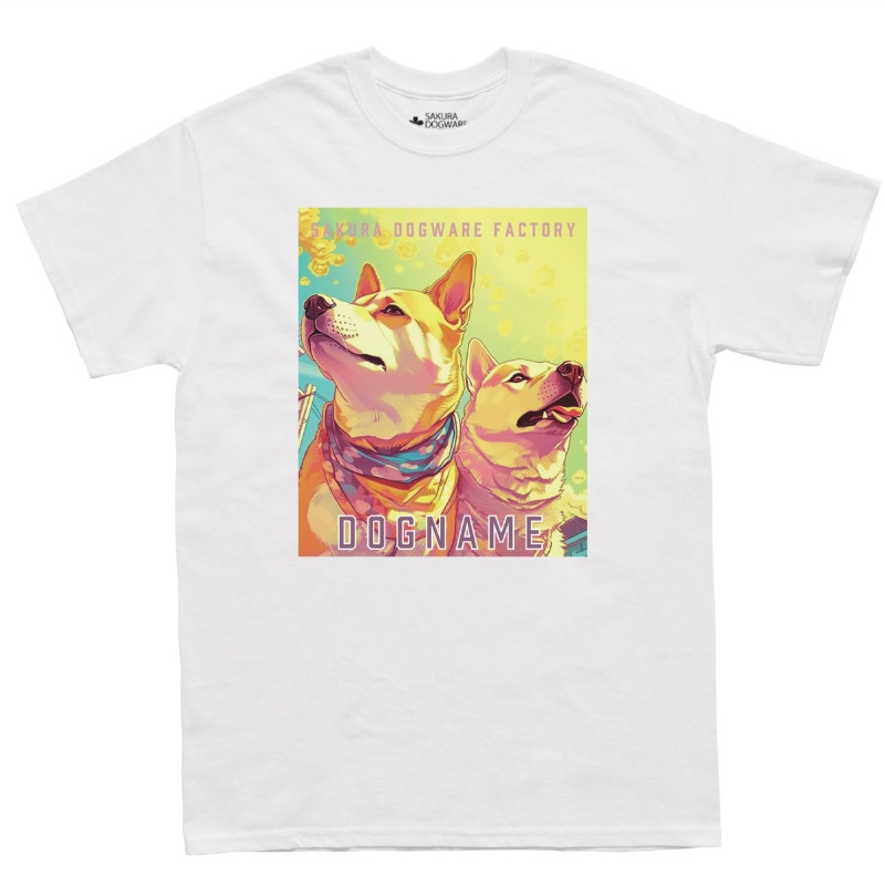SAKURA DOGWARE FACTORY 名入れ　ユニセックス　Tシャツ　柴犬　 6058