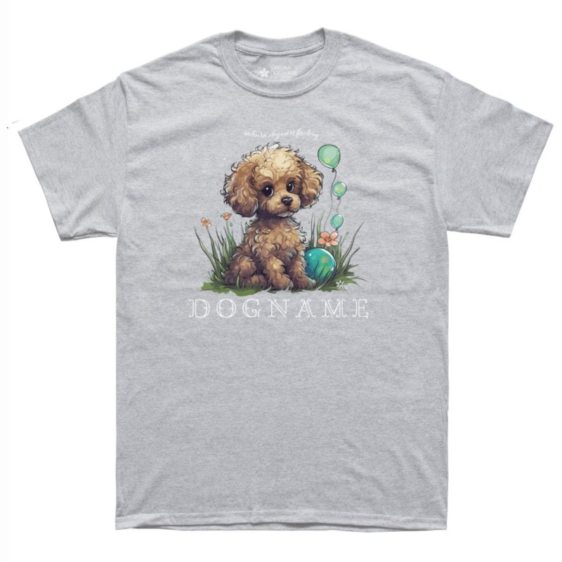 SAKURA DOGWARE FACTORY 名入れ　ユニセックス　Tシャツ　トイプードル 6052